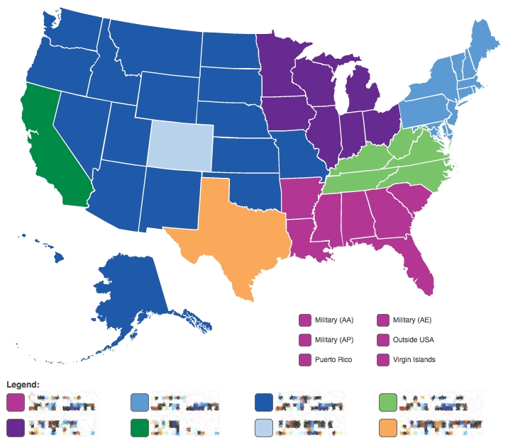 Sales territory map